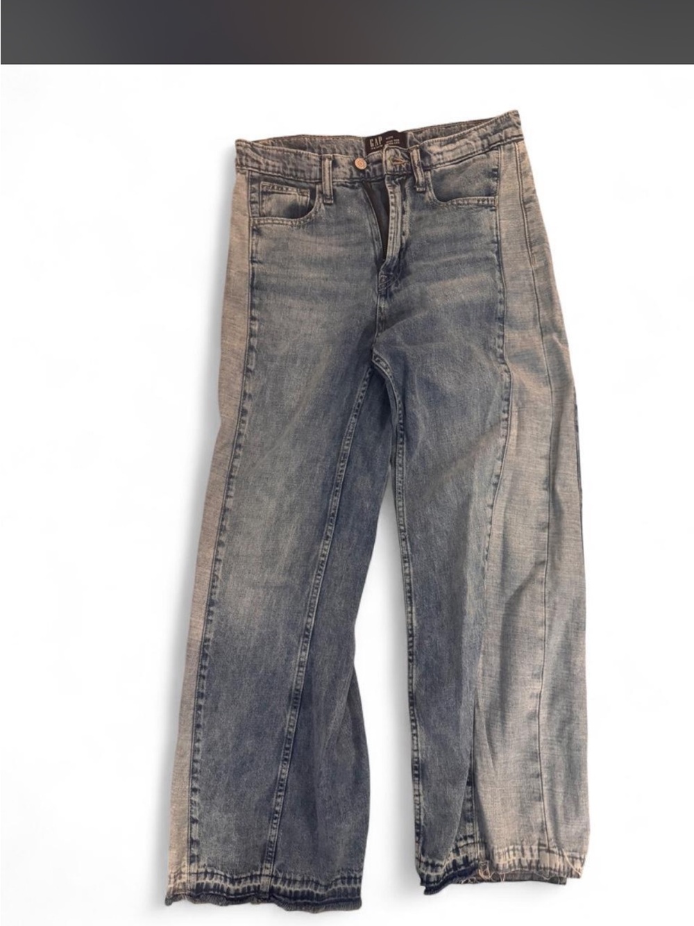 GAP High-Rise Wide-Leg Denim Jeans - Light Blue